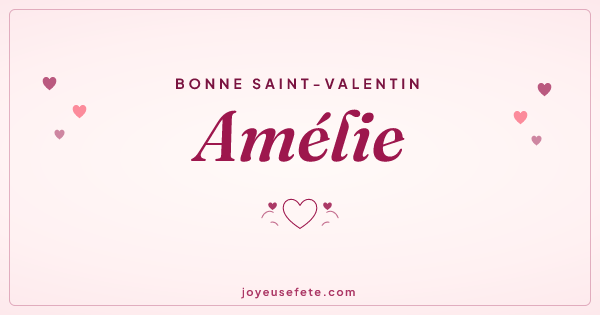 Image « Bonne Saint-Valentin Amélie » au format large