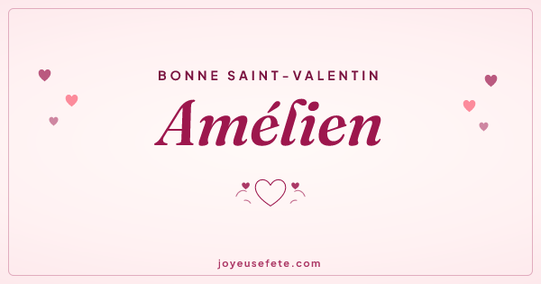 Image « Bonne Saint-Valentin Amélien » au format large