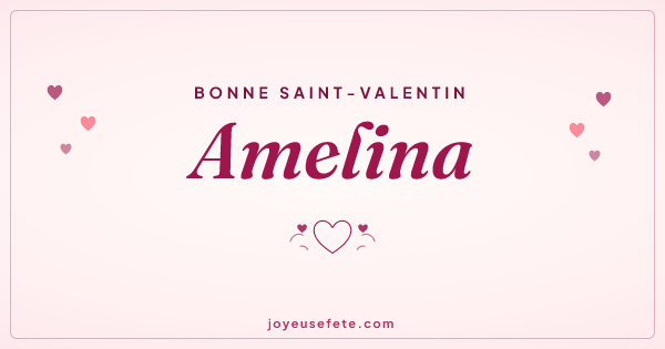 Image « Bonne Saint-Valentin Amelina » au format large