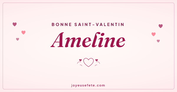Image « Bonne Saint-Valentin Ameline » au format large