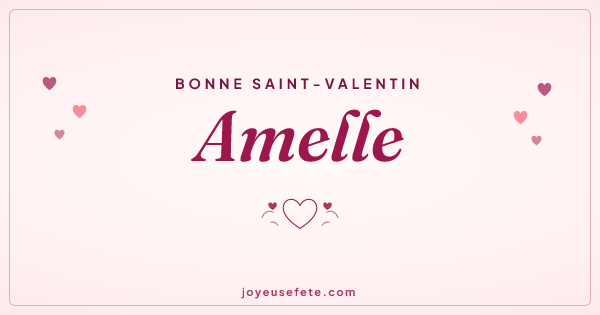 Image « Bonne Saint-Valentin Amelle » au format large