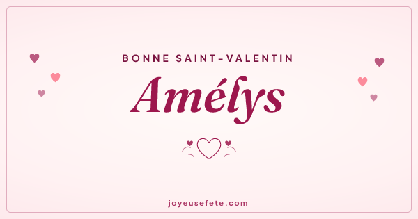 Image « Bonne Saint-Valentin Amélys » au format large