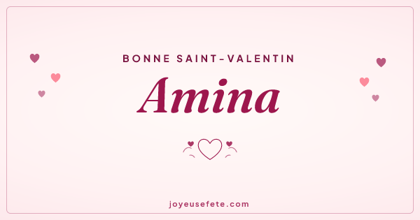 Image « Bonne Saint-Valentin Amina » au format large