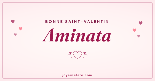 Image « Bonne Saint-Valentin Aminata » au format large