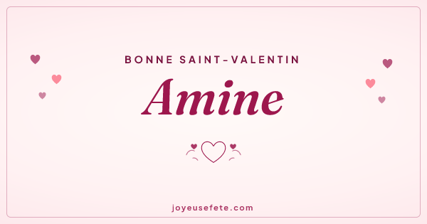 Image « Bonne Saint-Valentin Amine » au format large