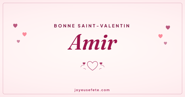 Image « Bonne Saint-Valentin Amir » au format large