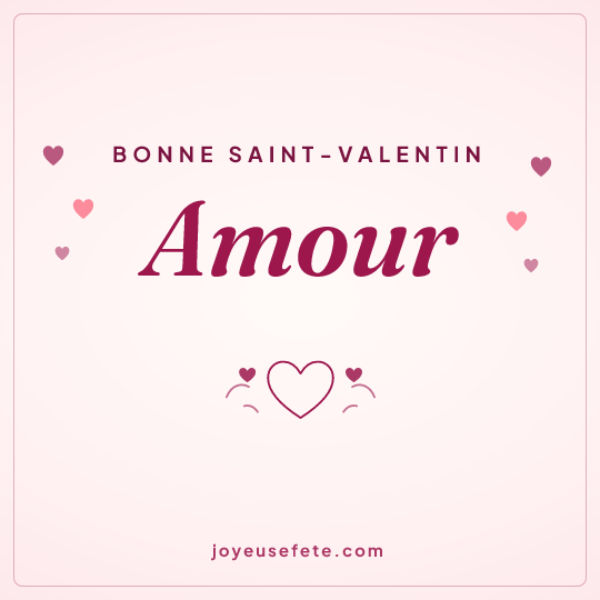 Image carrée « Bonne Saint-Valentin Amour » pour WhatsApp