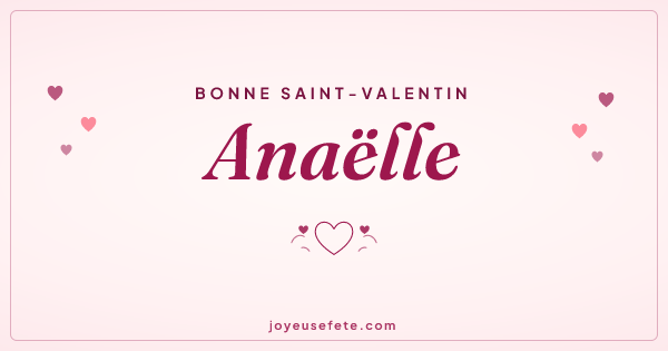 Image « Bonne Saint-Valentin Anaëlle » au format large