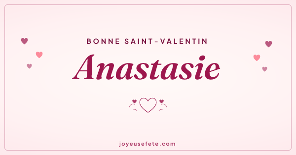 Image « Bonne Saint-Valentin Anastasie » au format large