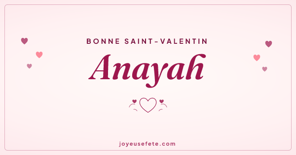 Image « Bonne Saint-Valentin Anayah » au format large