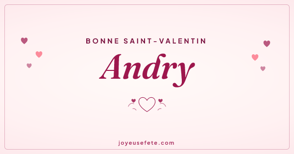 Image « Bonne Saint-Valentin Andry » au format large