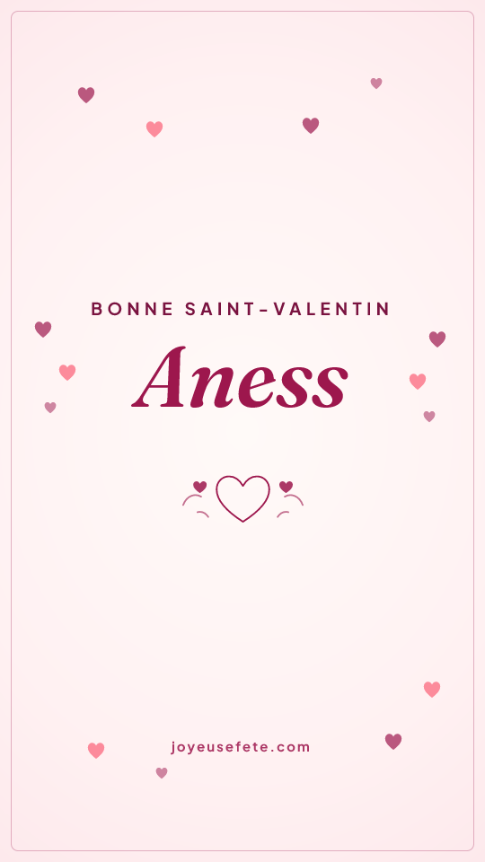 Image « Bonne Saint-Valentin Aness » au format story