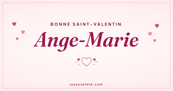 Image « Bonne Saint-Valentin Ange-Marie » au format large