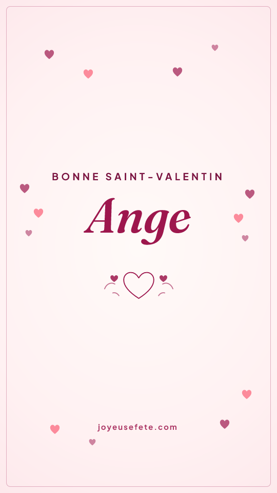 Image « Bonne Saint-Valentin Ange » au format story