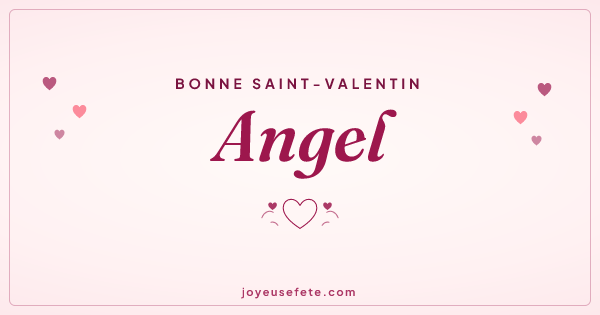 Image « Bonne Saint-Valentin Angel » au format large