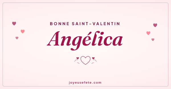 Image « Bonne Saint-Valentin Angélica » au format large