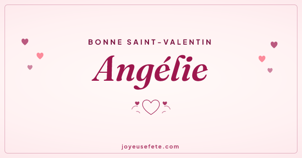 Image « Bonne Saint-Valentin Angélie » au format large