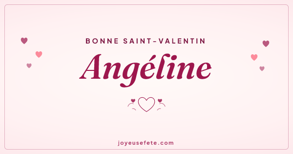 Image « Bonne Saint-Valentin Angéline » au format large