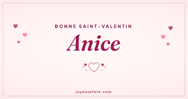 Image « Bonne Saint-Valentin Anice » au format large