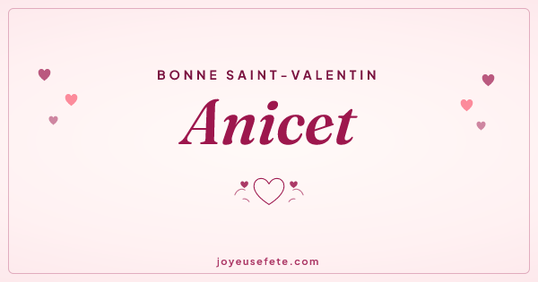 Image « Bonne Saint-Valentin Anicet » au format large