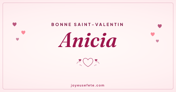 Image « Bonne Saint-Valentin Anicia » au format large
