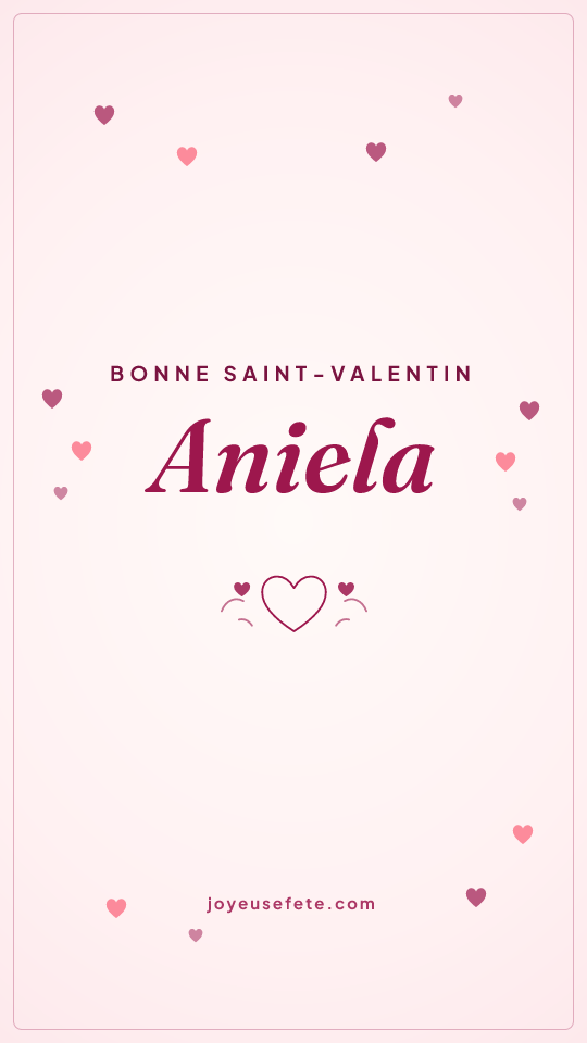 Image « Bonne Saint-Valentin Aniela » au format story