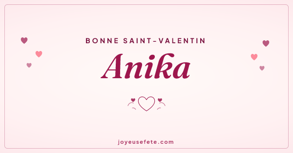 Image « Bonne Saint-Valentin Anika » au format large