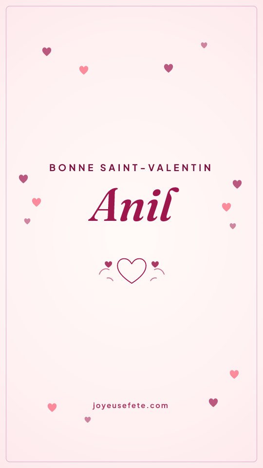 Image « Bonne Saint-Valentin Anil » au format story