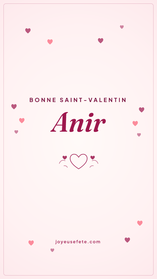 Image « Bonne Saint-Valentin Anir » au format story