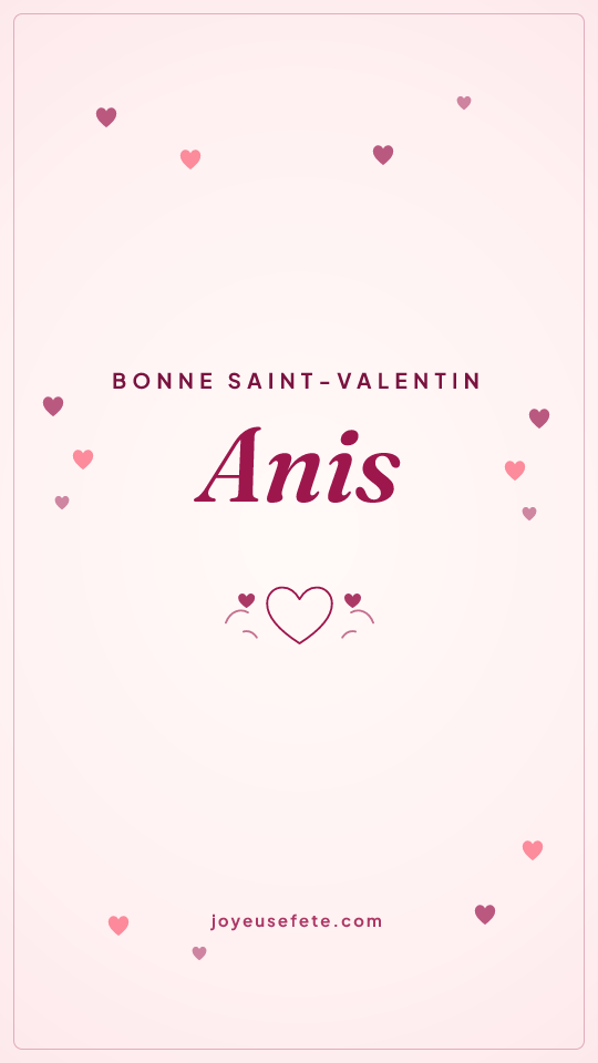 Image « Bonne Saint-Valentin Anis » au format story