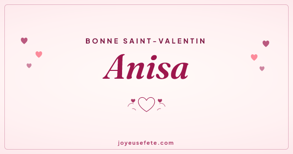 Image « Bonne Saint-Valentin Anisa » au format large