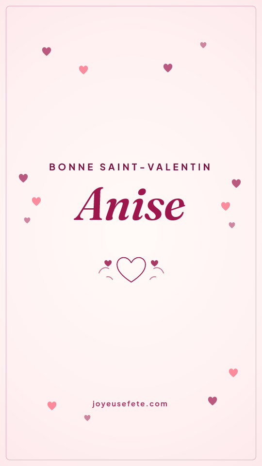 Image « Bonne Saint-Valentin Anise » au format story