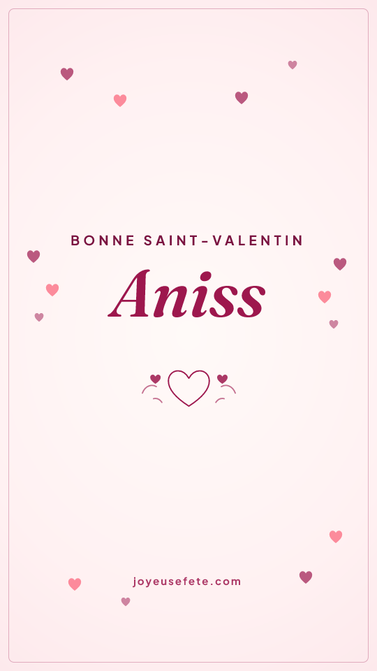 Image « Bonne Saint-Valentin Aniss » au format story