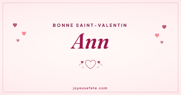 Image « Bonne Saint-Valentin Ann » au format large