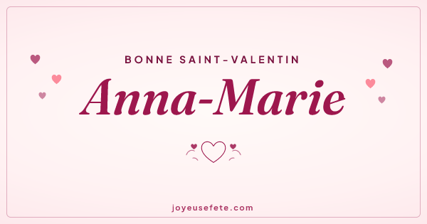 Image « Bonne Saint-Valentin Anna-Marie » au format large
