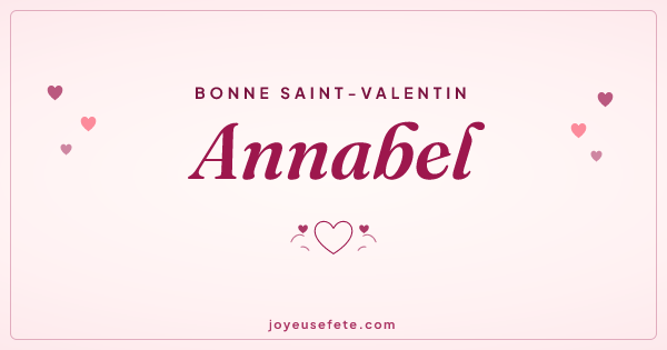 Image « Bonne Saint-Valentin Annabel » au format large