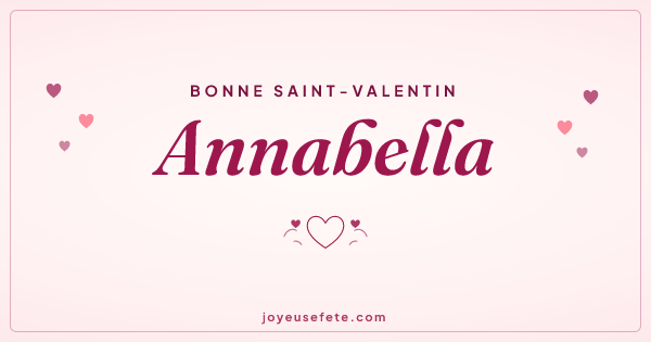 Image « Bonne Saint-Valentin Annabella » au format large