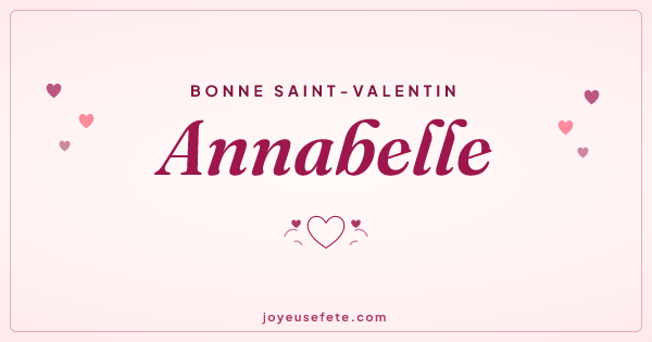 Image « Bonne Saint-Valentin Annabelle » au format large