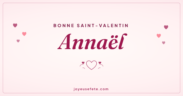 Image « Bonne Saint-Valentin Annaël » au format large