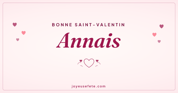 Image « Bonne Saint-Valentin Annais » au format large