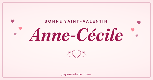 Image « Bonne Saint-Valentin Anne-Cécile » au format large