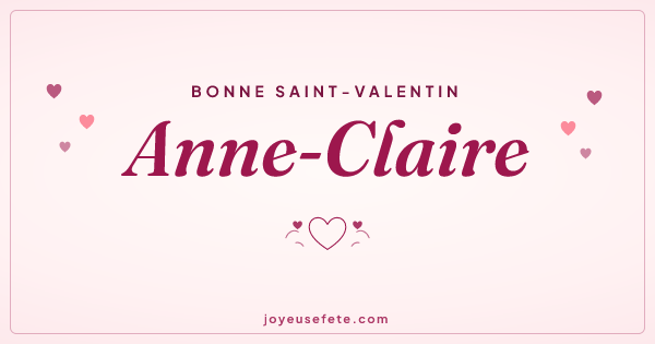 Image « Bonne Saint-Valentin Anne-Claire » au format large