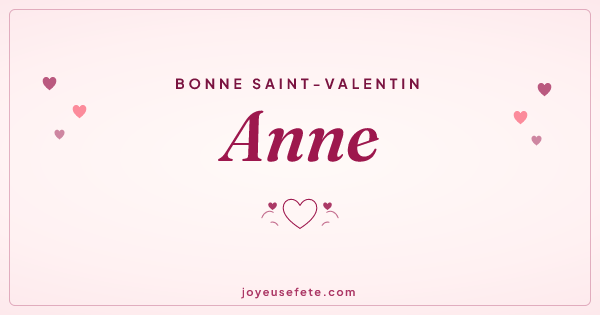Image « Bonne Saint-Valentin Anne » au format large