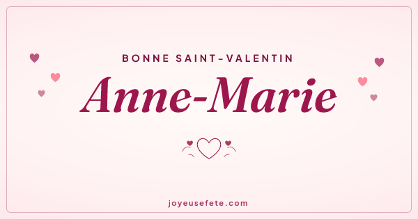Image « Bonne Saint-Valentin Anne-Marie » au format large