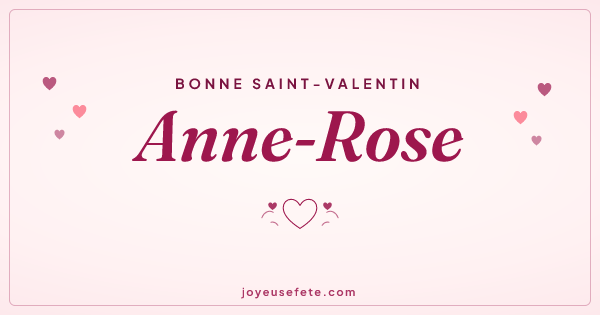 Image « Bonne Saint-Valentin Anne-Rose » au format large