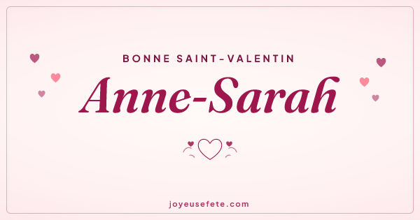 Image « Bonne Saint-Valentin Anne-Sarah » au format large