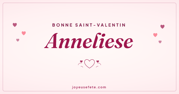 Image « Bonne Saint-Valentin Anneliese » au format large