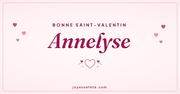 Image « Bonne Saint-Valentin Annelyse » au format large