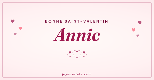 Image « Bonne Saint-Valentin Annic » au format large