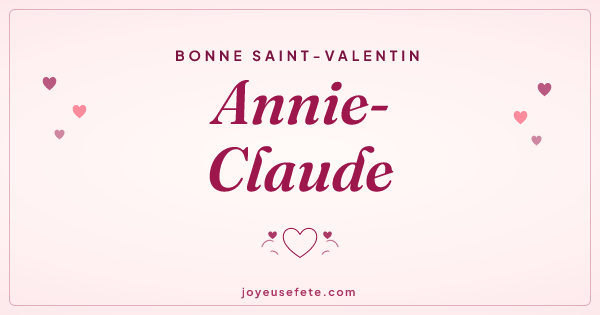 Image « Bonne Saint-Valentin Annie-Claude » au format large